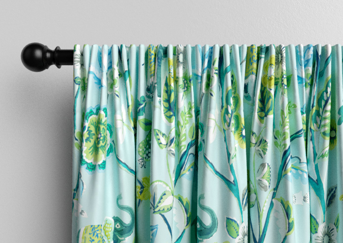 Gujarat, Cyan - Made to Measure Curtain - Image 9